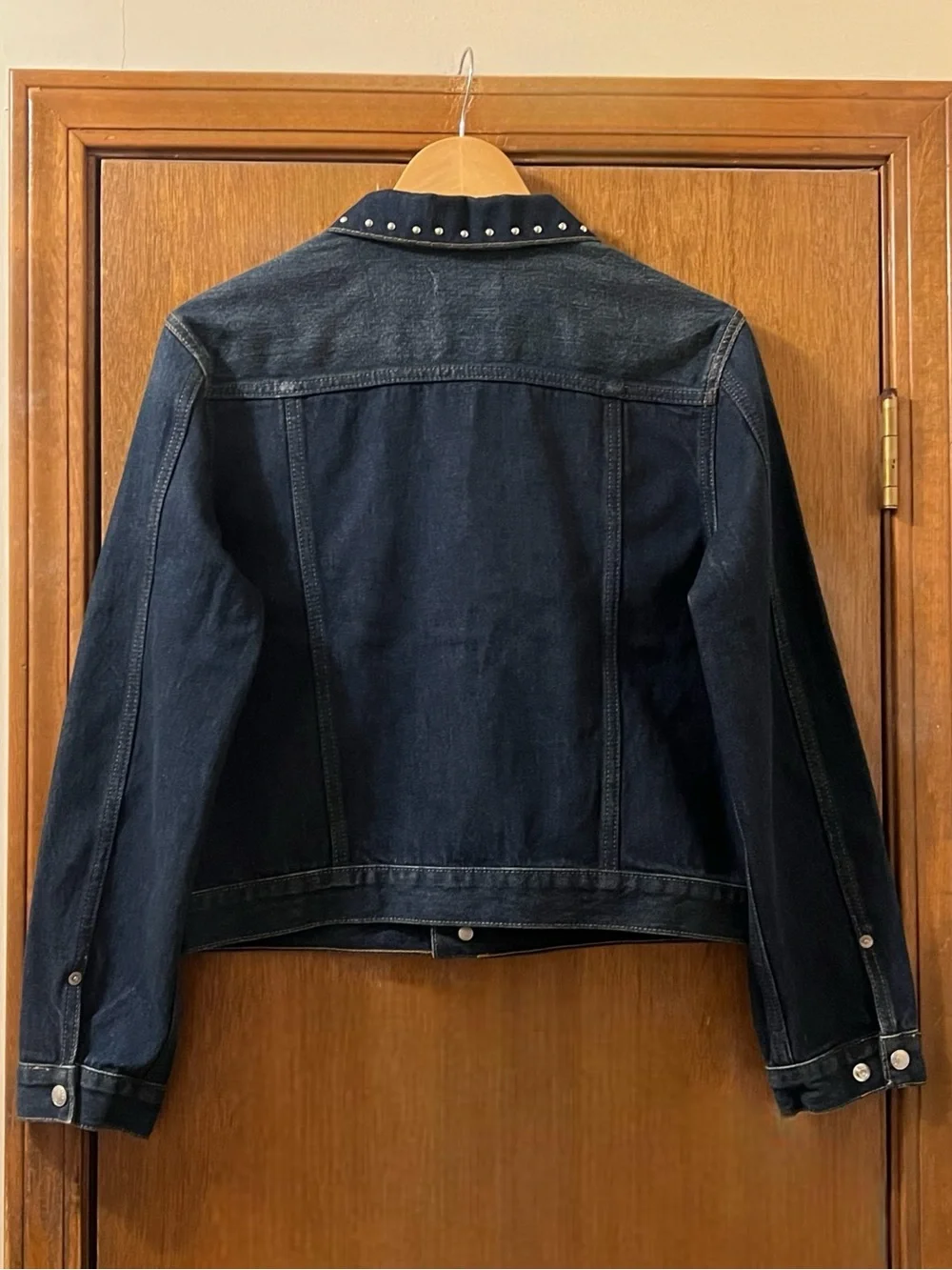 Re/Done Trucker Studded Fitted‎ Denim Jacket Sz M